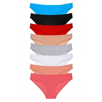 8 Adet Süper Eko Set Likralı Kadın Slip Külot Set 2