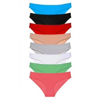 8 Adet Süper Eko Set Likralı Kadın Slip Külot Set 3