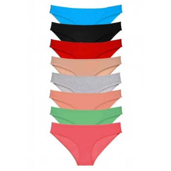 8 Adet Süper Eko Set Likralı Kadın Slip Külot Set 4