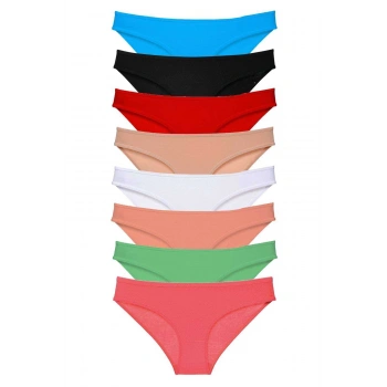 8 adet Süper Eko Set Likralı Kadın Slip Külot Set 5