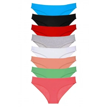 8 Adet Süper Eko Set Likralı Kadın Slip Külot Set 6