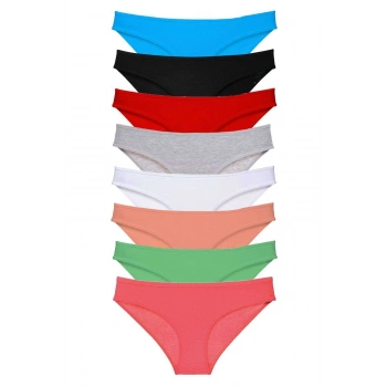 8 adet Süper Eko Set Likralı Kadın Slip Külot Set 6