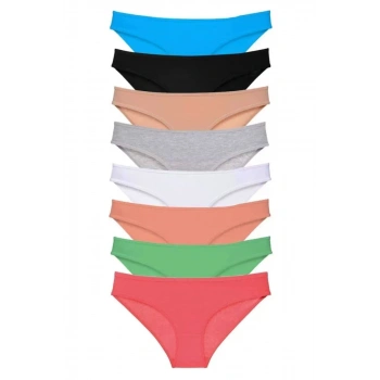 8 Adet Süper Eko Set Likralı Kadın Slip Külot Set 7