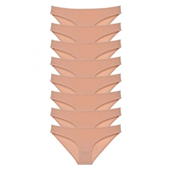 8 adet Süper Eko Set Likralı Kadın Slip Külot Ten