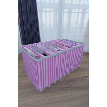 8 Bölmeli Dolap Ve Çekmece Içi Düzenleyici Akordiyon Organizer L-00517 (3 Adet)