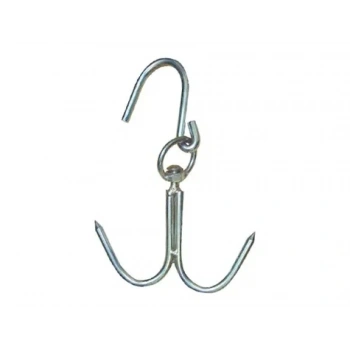 8 mm Kasap Et Kancası - 2'li Dönerli Set - Paslanmaz Çelik - Et İşleme - Hijyenik - Düzenli - Dayanıklı - Uzun Ömürlü