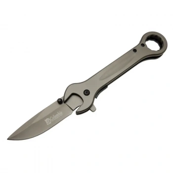 8000b Anahtar Görünümlü Siyah Kamp Çakı 19 Cm - Otomatik, Metal Sap