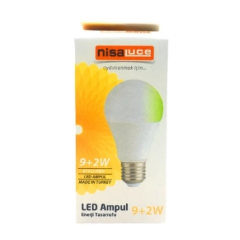 9+2W E27 BEYAZ-YEŞİL LED AMPUL (4887)
