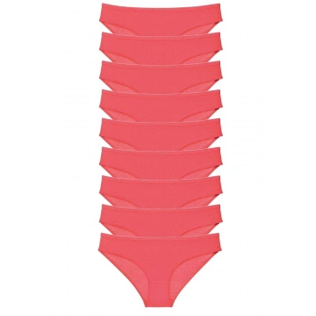 9 adet Süper Eko Set Likralı Kadın Slip Külot Fuşya