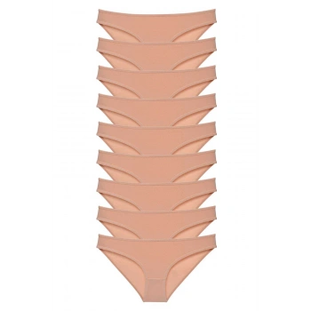 9 adet Süper Eko Set Likralı Kadın Slip Külot Ten