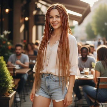 Afrika Örgüsü Ve Rasta İçin Sentetik Ombreli Saç - Bakır / Karamel