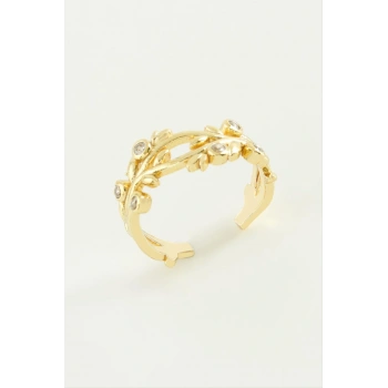 Ağaç Taşlı Metal Yüzük