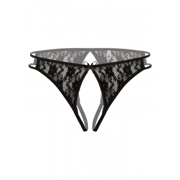  Ağı Açık Büyük Beden Siyah Fantazi Külot