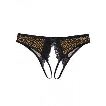  Ağı Açık Leopar Desenli Fantazi Bato Külot