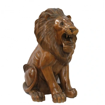 Ahşap Aslan Figürü 50 Cm