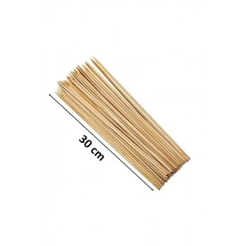 Ahşap Çöp Şiş Çubuğu 30 Cm - 50 Adet mudanis
