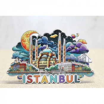 Ahşap İstanbul Temalı Magnet