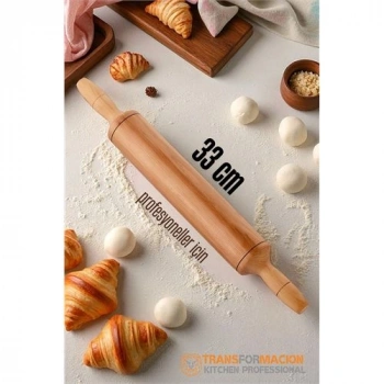 Ahşap Merdane Hamur Açma Merdanesi - 33 cm Küçük Mutfak Merdanesi 721901