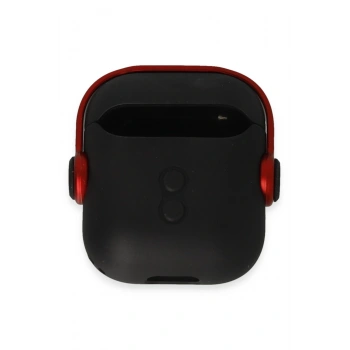 Airpods 2 (2.nesil) Cool Kılıf - Siyah-Kırmızı