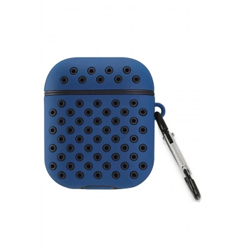 Airpods 2 (2.nesil) Spor Delikli Kılıf - Lacivert-Siyah