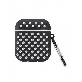 Airpods 2 (2.nesil) Spor Delikli Kılıf - Siyah-Beyaz