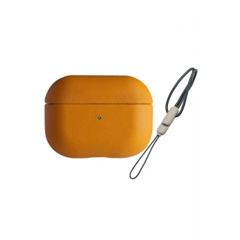 Airpods 3 (3.nesil) 405 Deri Kılıf - Turuncu