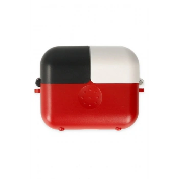 Airpods 3 (3.nesil) Basmalı Kılıf - Kırmızı-Siyah-Beyaz