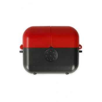 Airpods 3 (3.nesil) Basmalı Kılıf - Siyah-Kırmızı