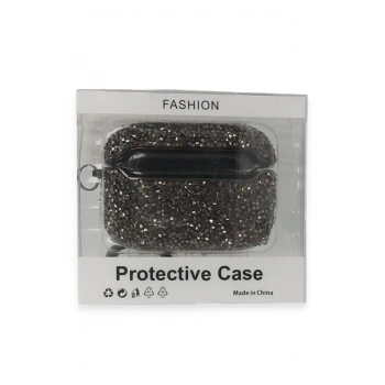 Airpods 3 (3.nesil) Mira Taşlı Kılıf - Siyah