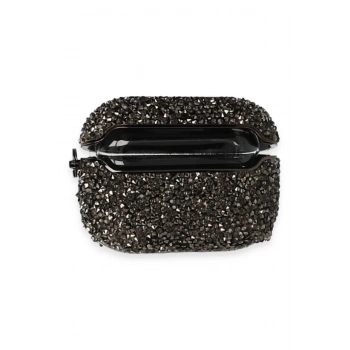 Airpods 3 (3.nesil) Mira Taşlı Kılıf - Siyah