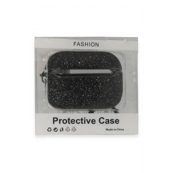 Airpods Pro (1.nesil) Spell Simli Kılıf - Siyah