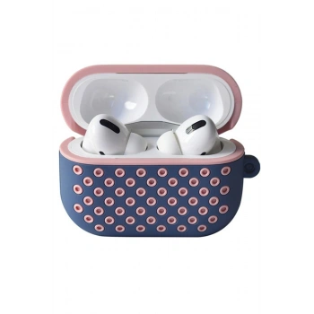 Airpods Pro 2 (2.nesil) Spor Delikli Kılıf - Mavi-Pembe