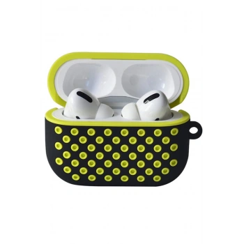 Airpods Pro 2 (2.nesil) Spor Delikli Kılıf - Siyah-Sarı