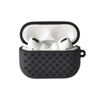 Airpods Pro 2 (2.nesil) Spor Delikli Kılıf - Siyah-Siyah