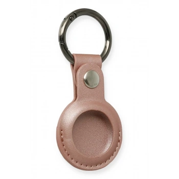 Airtag Anahtarlık Deri Kılıf - Rose Gold