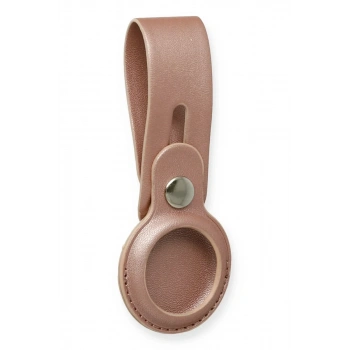 Airtag Askılı Deri Kılıf - Rose Gold