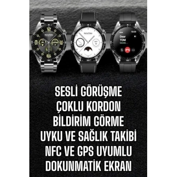 Akıllı Saat Titreşimli Amoled Ekran Uyku Ve Sağlık Takibi Sesli Görüşme