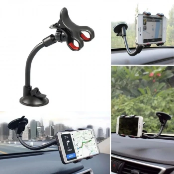 Akrobat Cama Sabitlenen Güçlü Vakumlu 360 Derece Dönen Tüm Modellere Uyan Oto Telefon Tutucu (4887)