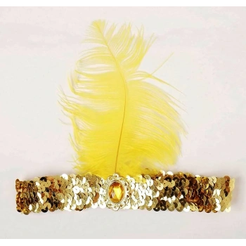 Altın Renk Çarliston Saç Bandı