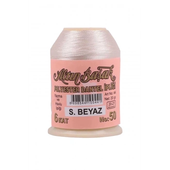 Altınbaşak Oya ve Dantel İpi 20 gr -  - No: Ş.BEYAZ