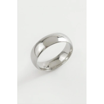 Alyans Lüks Çelik Yüzük 6 mm
