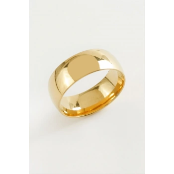 Alyans Lüks Çelik Yüzük 8 mm