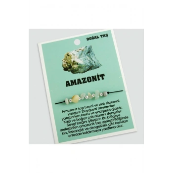 Amazonit Doğaltaşlı İp Bileklik