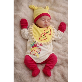 Ananaslı Kalpli 5 Parça Hastane Çıkış Seti