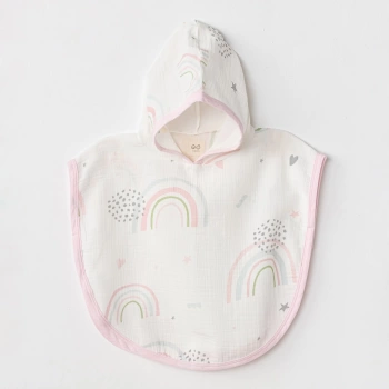 Andywawa AC24666 Müslin Have A Nice Day Bebek Panço Pink White