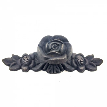 Antika Tarz Dekoratif Pirinç Gül Düğme - 30x100 Mm, Oksit