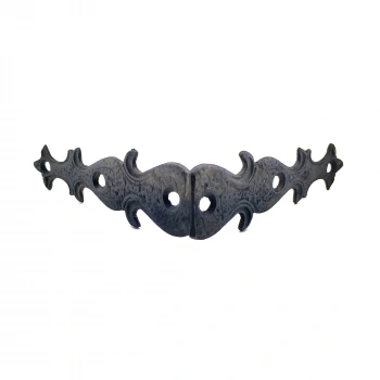 Antika Tarz Dekoratif Pirinç Kelebek Gönye - Yan, 105x105 mm, Oksit