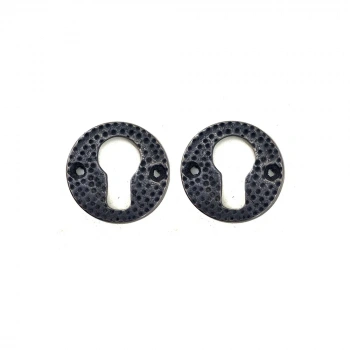 Antika Tarz Dekoratif Pirinç Oda Kilit Rozeti - 49mm, Oksit