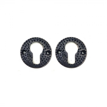 Antika Tarz Dekoratif Pirinç Oda Kilit Rozeti - 49mm, Oksit