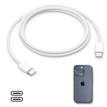 Apple 15/15 Pro Type-C to Type-C Hasır Örgü Hızlı Şarj Kablosu (1m) (4887)